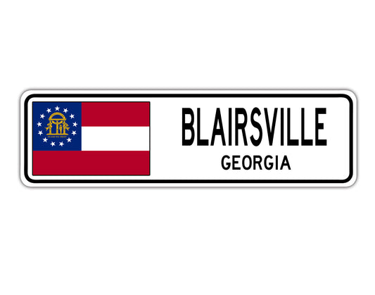 Blairsville Georgia Country City Flag Aluminum Metal Sign