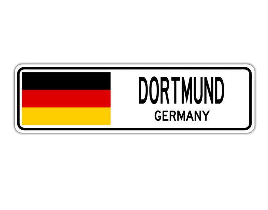 Dortmund Germany Country City Flag Aluminum Metal Sign