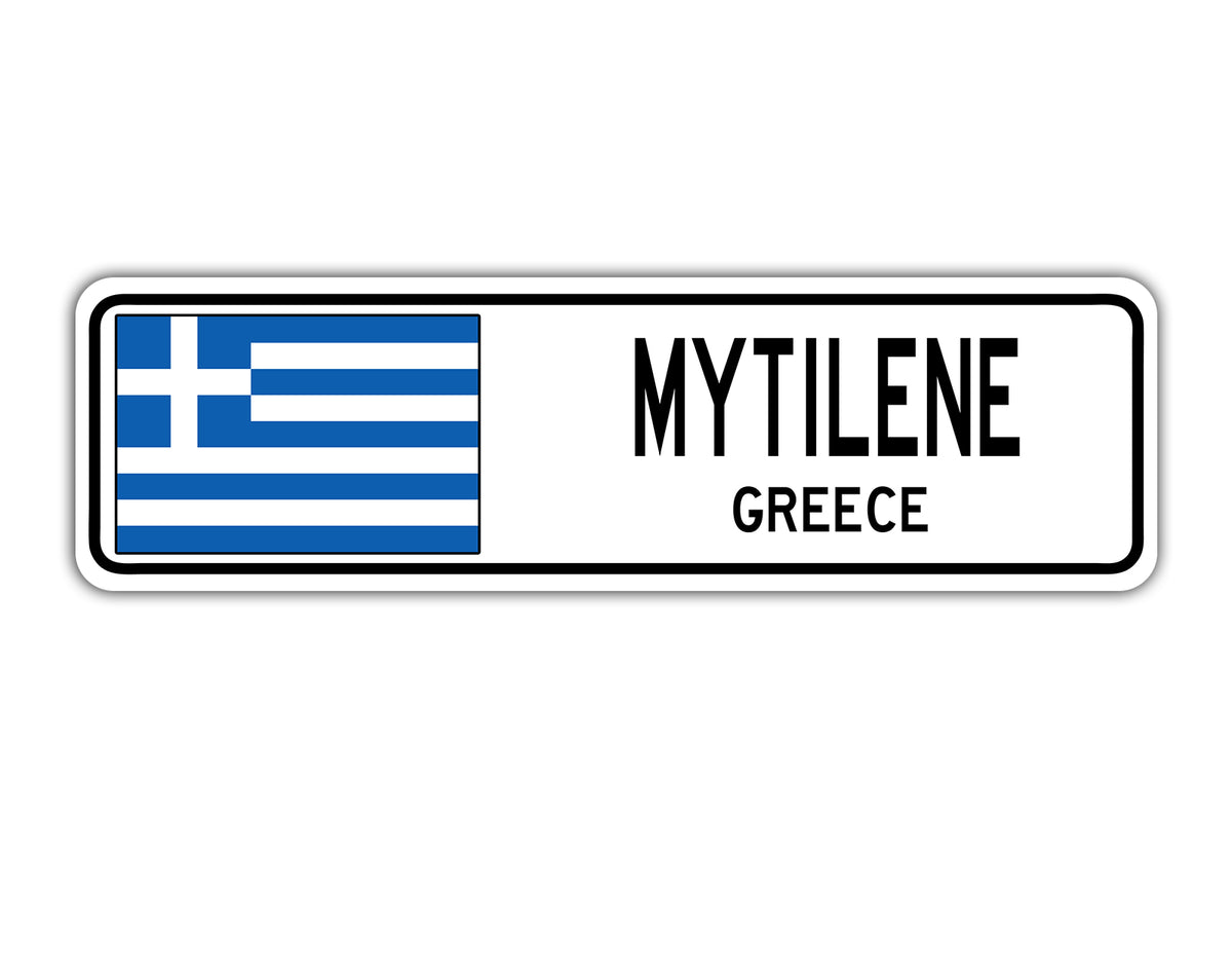 Mytilene Greece Country City Flag Aluminum Sign – Sign Fever