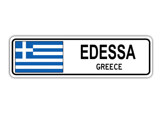 Edessa Greece Country City Flag Aluminum Metal Sign