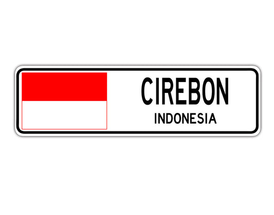 Cirebon Indonesia Country City Flag Aluminum Metal Sign