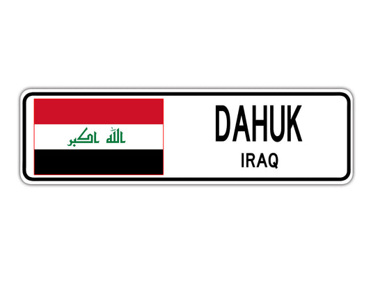 Dahuk Iraq Country City Flag Aluminum Metal Sign