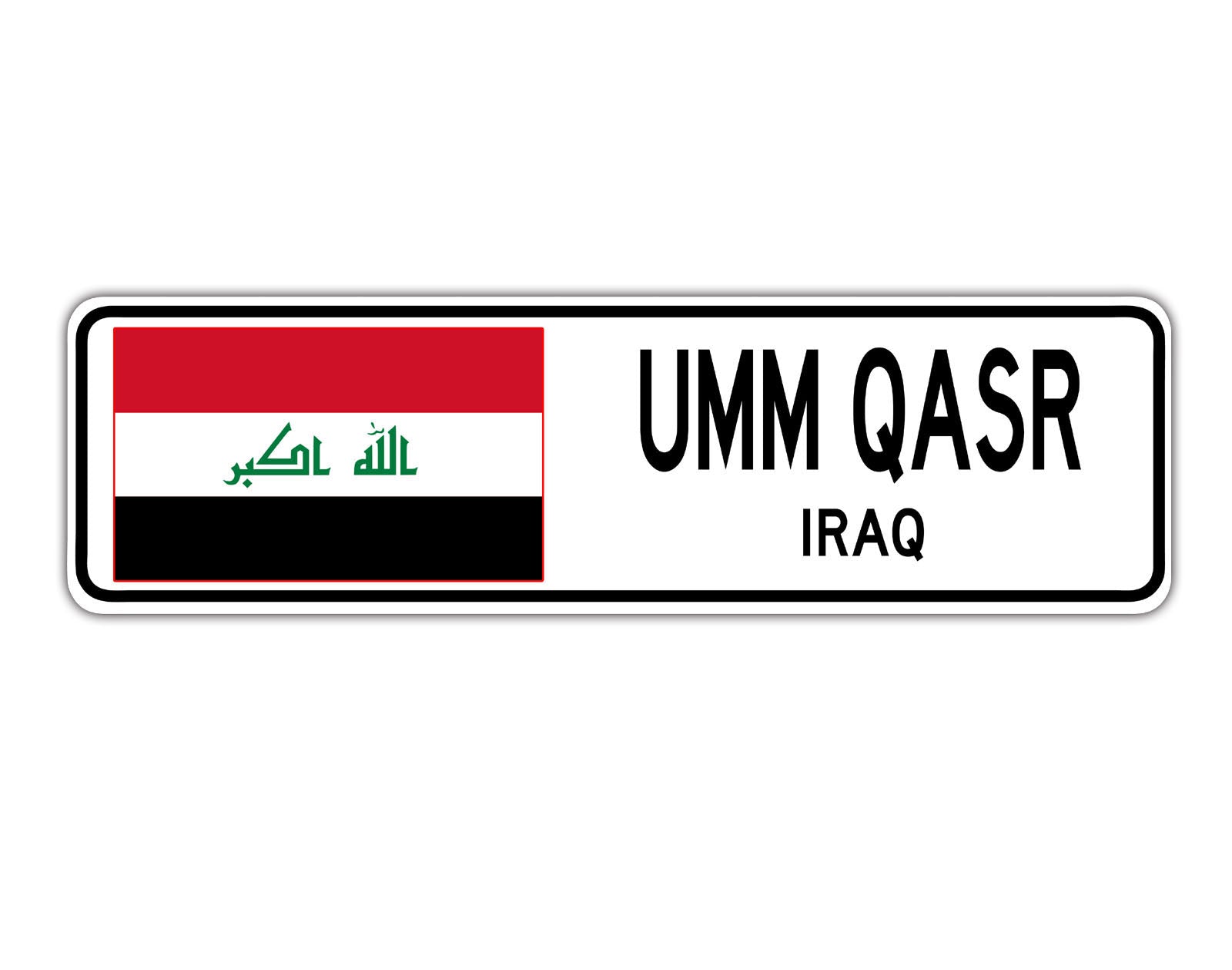 Umm Qasr Iraq Country City Flag Aluminum Sign – Sign Fever