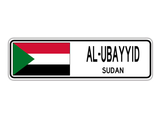 Al-Ubayyid Sudan Country City Flag Aluminum Metal Sign