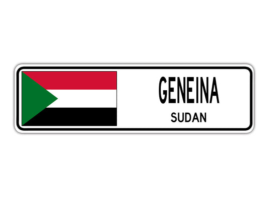 Geneina Sudan Country City Flag Aluminum Metal Sign