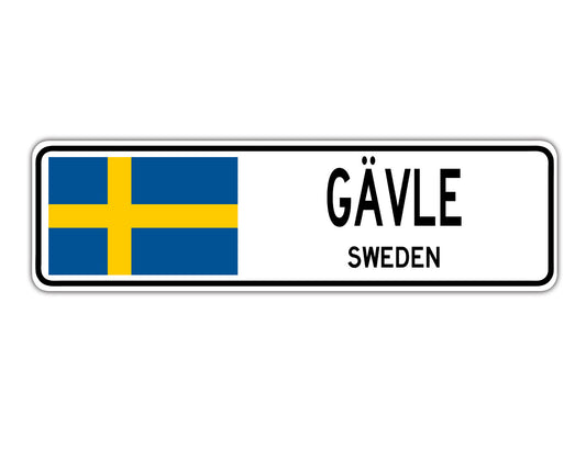 Gavle Sweden Country City Flag Aluminum Metal Sign