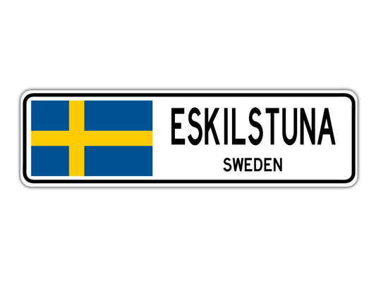 Eskilstuna Sweden Country City Flag Aluminum Metal Sign