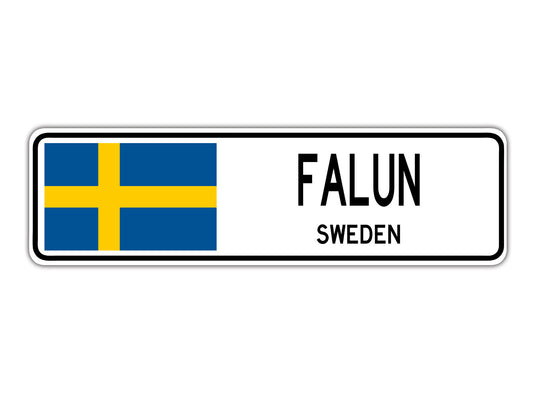 Falun Sweden Country City Flag Aluminum Metal Sign