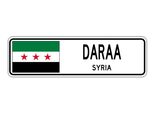 Daraa Syria Country City Flag Aluminum Metal Sign