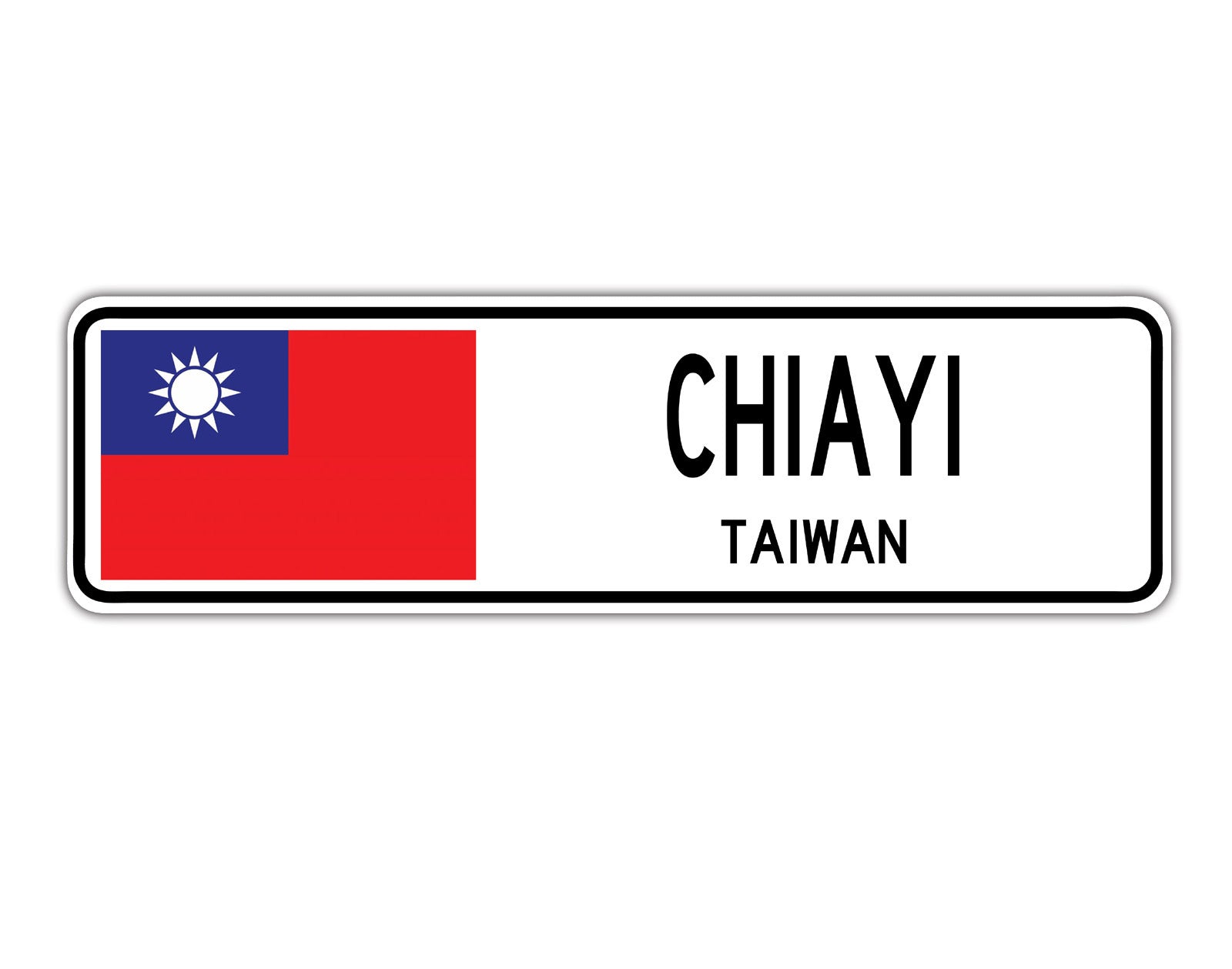 Chiayi Taiwan Country City Flag Aluminum Metal Sign