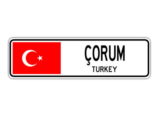 Corum Turkey Country City Flag Aluminum Metal Sign