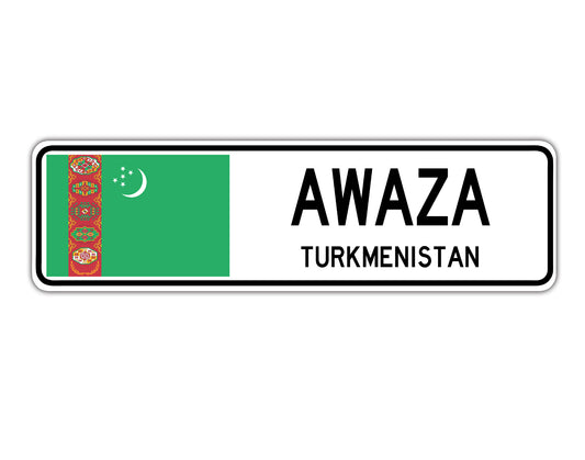 Awaza Turkmenistan Country City Flag Aluminum Metal Sign