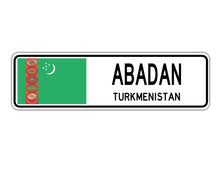 Abadan Turkmenistan Country City Flag Aluminum Metal Sign