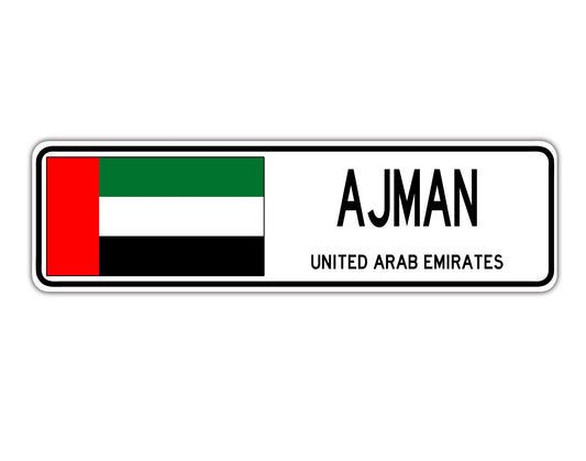 Ajman United Arab Emirates Country City Flag Aluminum Metal Sign