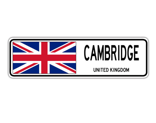Cambridge United Kingdom Country City Flag Aluminum Metal Sign