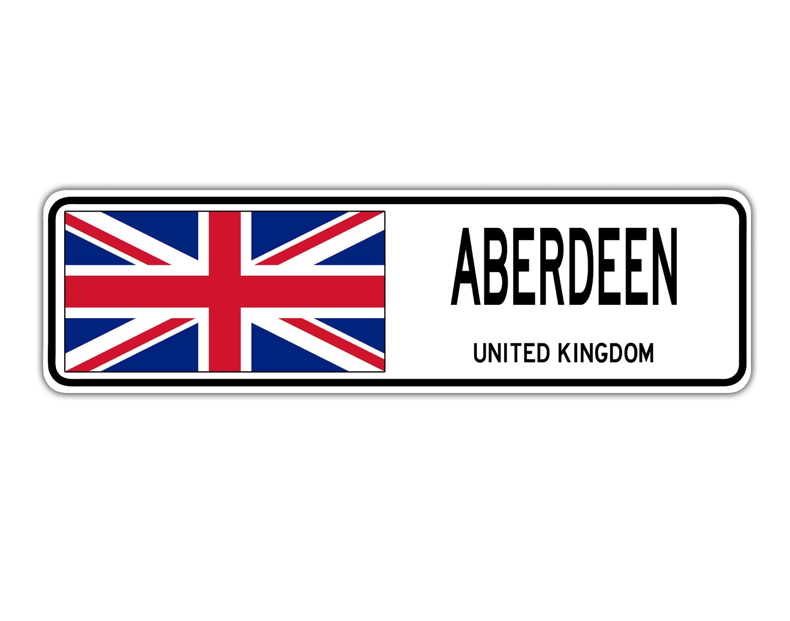 Aberdeen United Kingdom Country City Flag Aluminum Metal Sign