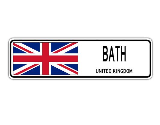 Bath United Kingdom Country City Flag Aluminum Metal Sign