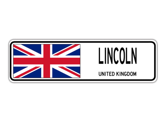 Lincoln United Kingdom Country City Flag Aluminum Metal Sign