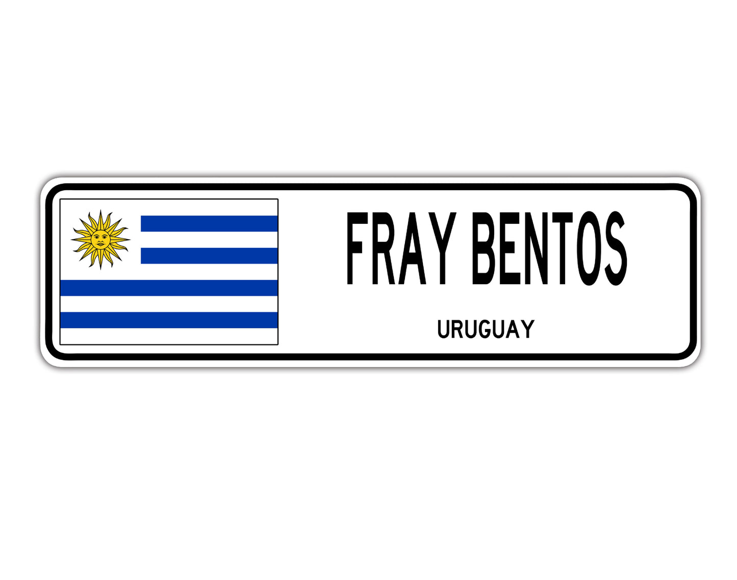 Fray Bentos Uruguay Country City Flag Aluminum Metal Sign
