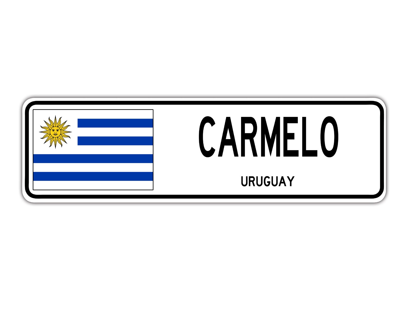 Carmelo Uruguay Country City Flag Aluminum Metal Sign