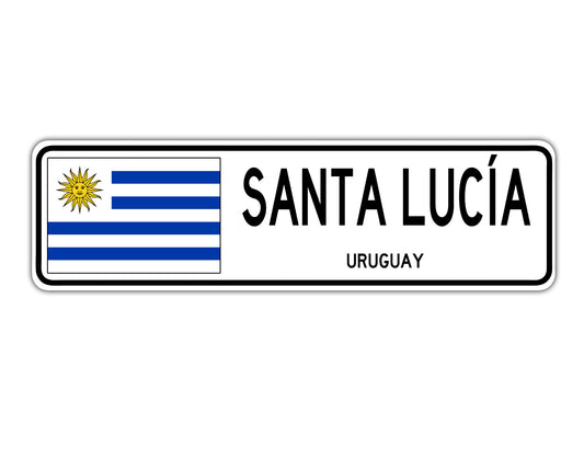 Santa Lucia Uruguay Country City Flag Aluminum Metal