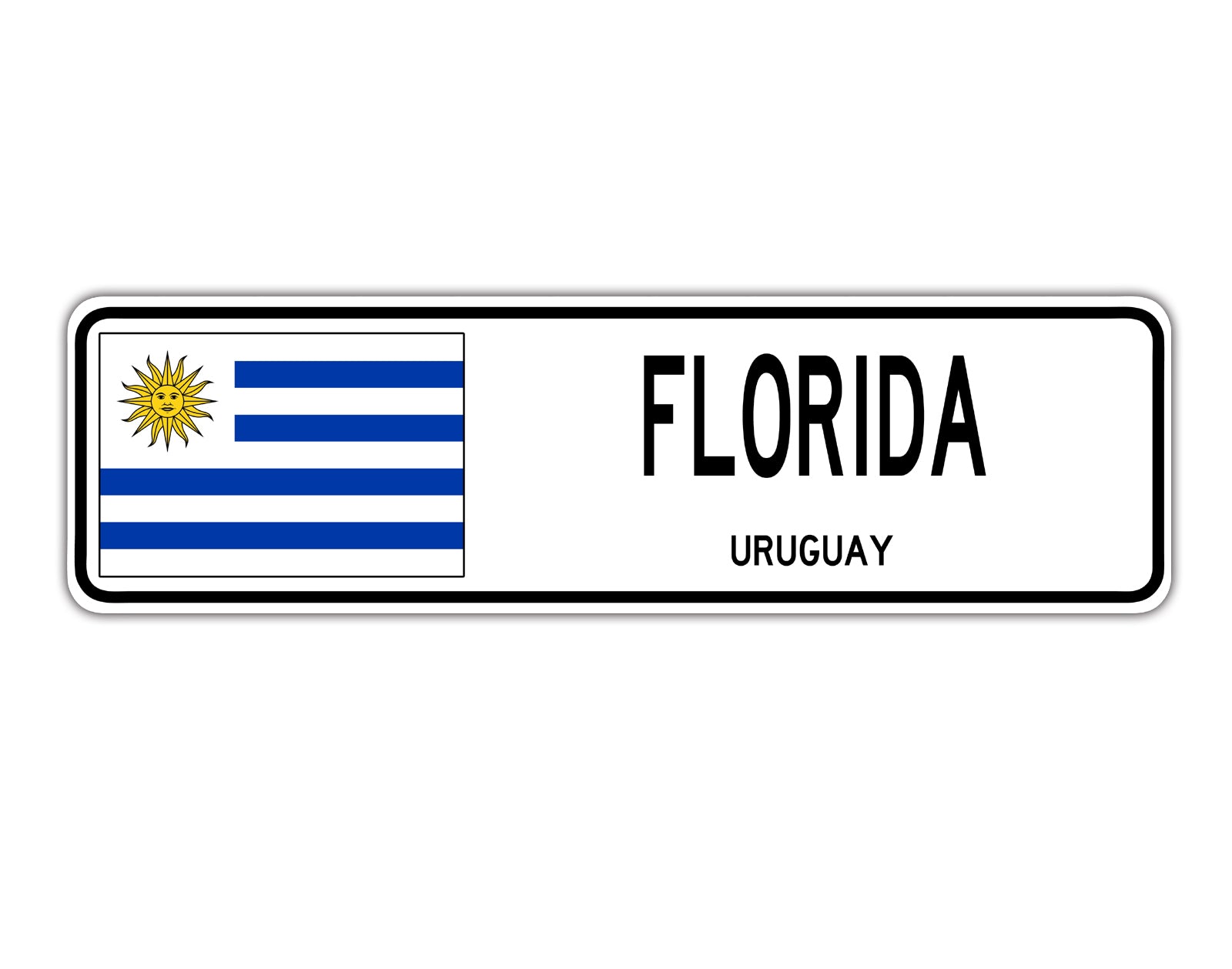 Florida Uruguay Country City Flag Aluminum Metal Sign