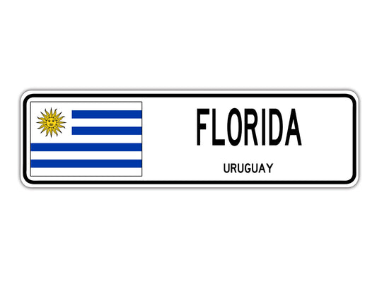 Florida Uruguay Country City Flag Aluminum Metal Sign