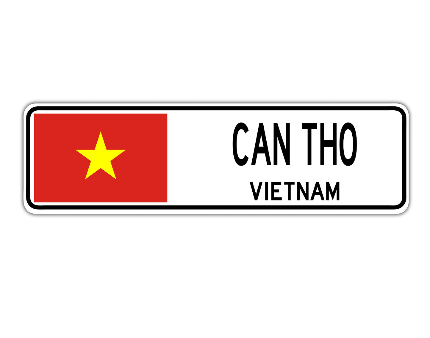 Can Tho Vietnam Country City Flag Aluminum Metal Sign