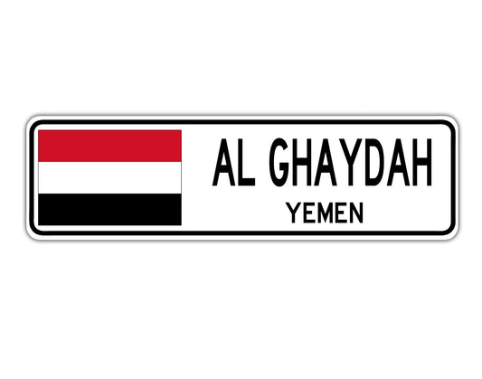 Al Ghaydah Yemen Country City Flag Aluminum Metal Sign