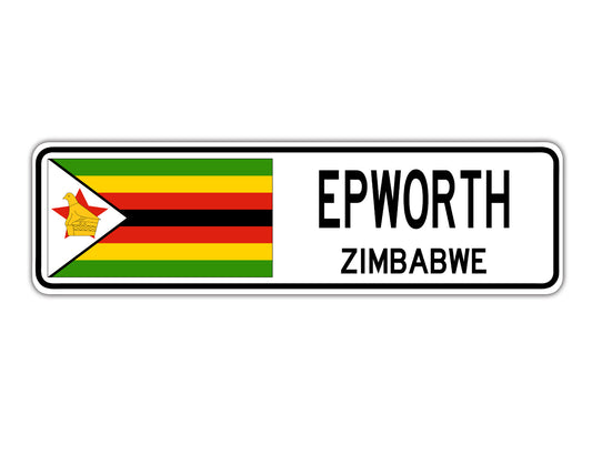 Epworth Zimbabwe Country City Flag Aluminum Metal Sign