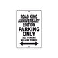 Road King Anniversary Edition Parking Only All Others Will Be Towed Aluminum Metal Sign