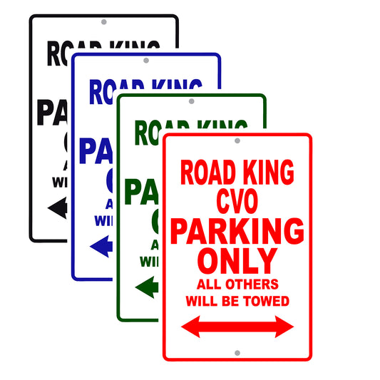 Road King CVO Parking Only All Others Will Be Towed Aluminum Metal Sign
