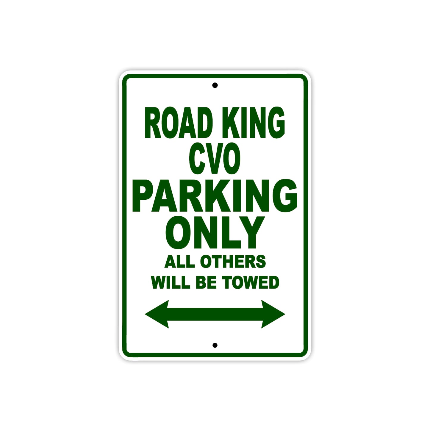Road King CVO Parking Only All Others Will Be Towed Aluminum Metal Sign