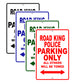 Road King Police Parking Only All Others Will Be Towed Aluminum Metal Sign