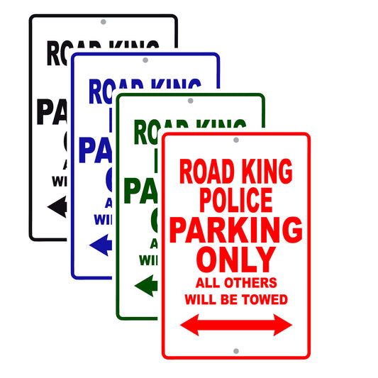 Road King Police Parking Only All Others Will Be Towed Aluminum Metal Sign