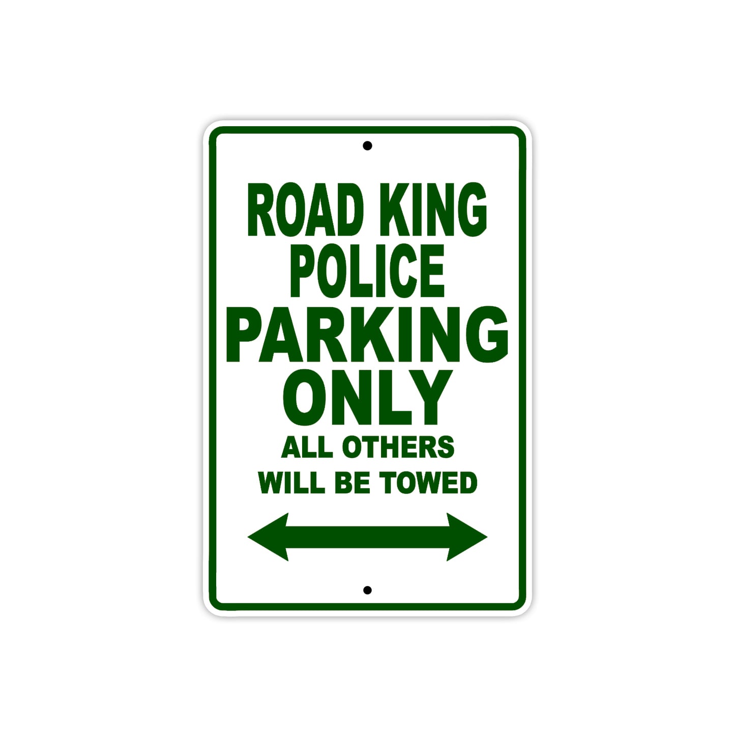 Road King Police Parking Only All Others Will Be Towed Aluminum Metal Sign
