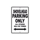 Shovelhead Bike Parking Only All Others Will Be Towed Aluminum Metal Sign