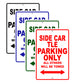 Side Car TLE Parking Only All Others Will Be Towed Aluminum Metal Sign