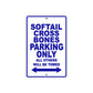 Softail Cross Bones Bike Parking Only All Others Will Be Towed Aluminum Metal Sign