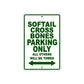 Softail Cross Bones Bike Parking Only All Others Will Be Towed Aluminum Metal Sign