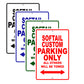 Softail Custom Bike Parking Only All Others Will Be Towed Aluminum Metal Sign