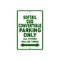 Softail CVO Convertible Bike Parking Only All Others Will Be Towed Aluminum Metal Sign