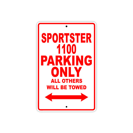 Sportster 1100 Bike Parking Only All Others Will Be Towed Aluminum Metal Sign