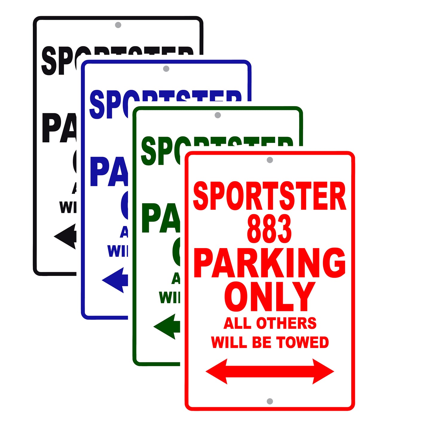 Sportster 883 Bike Parking Only All Others Will Be Towed Aluminum Metal Sign