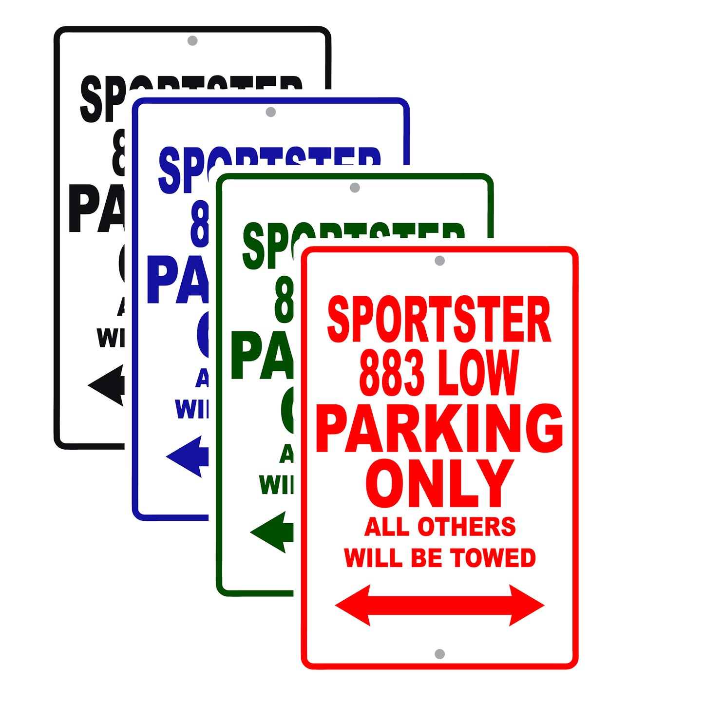 Sportster 883 Low Bike Parking Only All Others Will Be Towed Aluminum Metal Sign