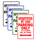 Sportster RT 1200 Bike Parking Only All Others Will Be Towed Aluminum Metal Sign
