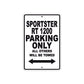 Sportster RT 1200 Bike Parking Only All Others Will Be Towed Aluminum Metal Sign
