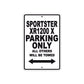 Sportster XR1200 X Bike Parking Only All Others Will Be Towed Aluminum Metal Sign