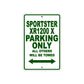 Sportster XR1200 X Bike Parking Only All Others Will Be Towed Aluminum Metal Sign