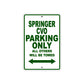 Springer CVO Bike Parking Only All Others Will Be Towed Aluminum Metal Sign